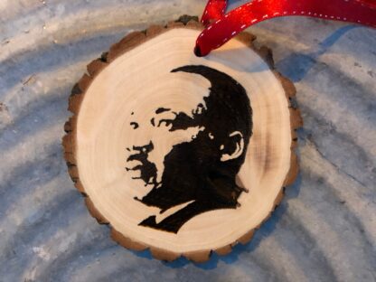 Wooden Christmas Ornament Martin Luther King, Jr., Black Lives Matter, Handmade Wood Slice, MLK, Civil Rights Leader, Nobel, I Have a Dream