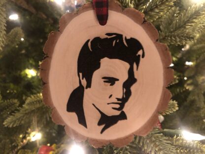 Elvis Wooden Christmas Ornament, The King of Rock 'n' Roll, Blue Christmas, Wiggle Hips, Memphis Flash, Mom, Graceland, Free Personalization