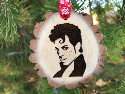 Prince Wooden Christmas Ornament, The Purple One, Purple Rain, The High Priest of Pop, Formerly Know As, King, Retro, Free Personalization