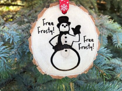 Free Frosty Wooden Ornament, Christmas with the Kranks, Tim, Jamie, Funny Christmas Ornament, Frosty Snowman, Santa, Free Personalization