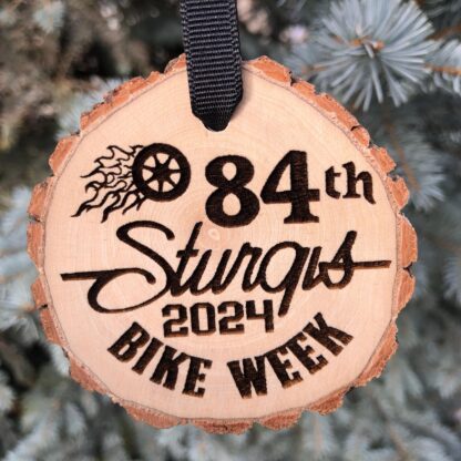 Sturgis Bike Week Motorcycle Rally Wooden Christmas Ornament, Hog, Harley Lover, Boyfriend Gift, Knucklehead, Free Personalization